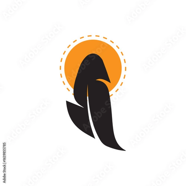 Fototapeta Vector SI creative Feather Logo