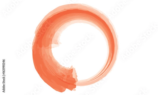 Obraz Orange circle watercolor
