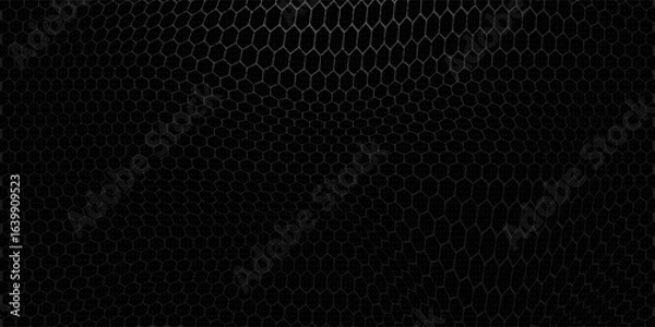 Fototapeta Seamless hexagon mesh pattern. Vector illustration