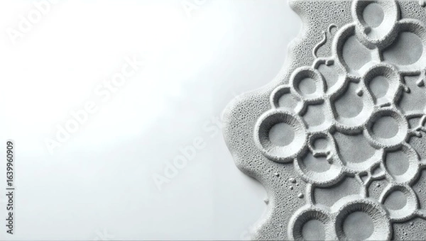 Fototapeta Abstract design featuring intricate bubble patterns on a light surface