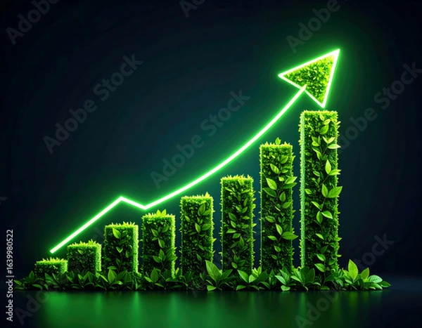 Obraz Green Growth EcoFriendly Chart.