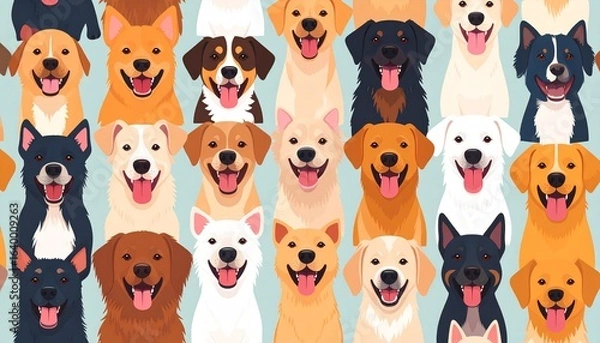 Obraz seamless pattern with dogs