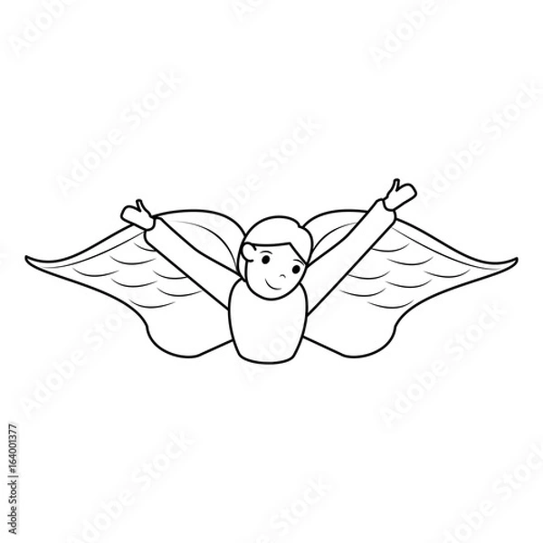 Obraz angel cute cartoon icon image