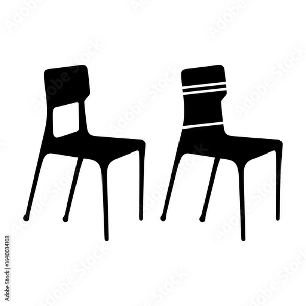 Obraz chair silhouette vector