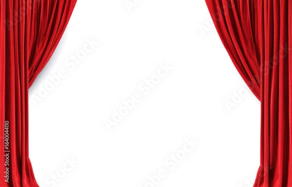 Fototapeta red curtains of performance isolated 