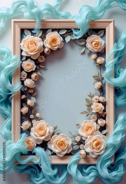 Obraz frame with roses