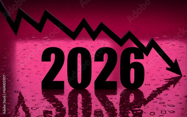 Fototapeta Understanding the economic downturn forecast for 2026 stock market crash