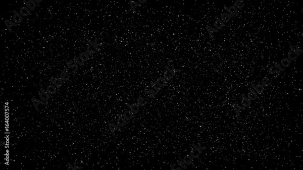 Fototapeta biała cząstka na czarnym tle, gwiazda bokeh rozmycie tła ruchu pyłu grafika, fantasy Tło ruchu cząstek