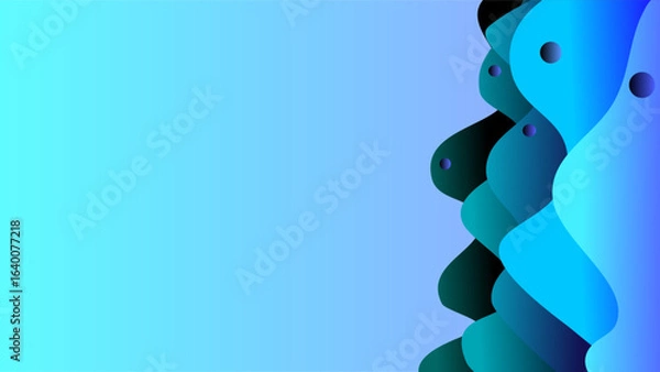 Obraz Cut blue green ocean theme water background