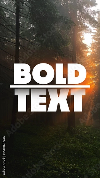 Fototapeta Bold Text Animation Template