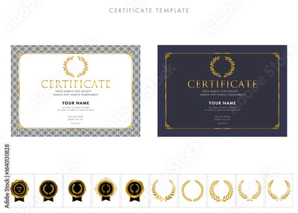 Obraz 賞状２３５（横）certificate　award　表彰状　celebration