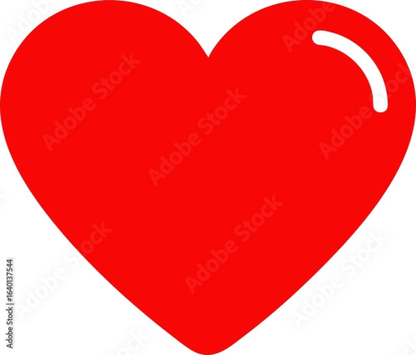 Obraz Minimal Black Heart-Shaped Vector Icon