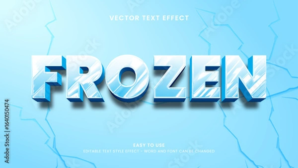 Obraz frozen editable text effect