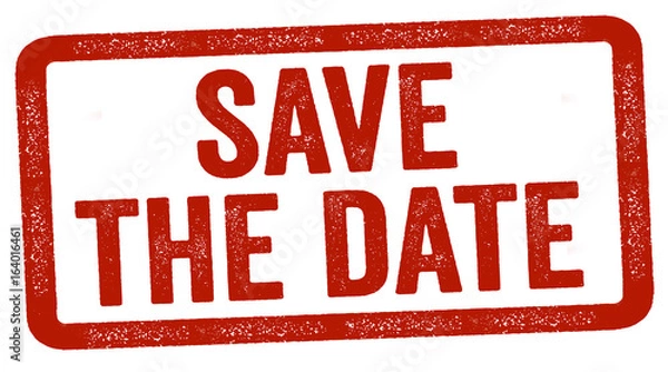 Fototapeta Stempel in rot mit Save the date