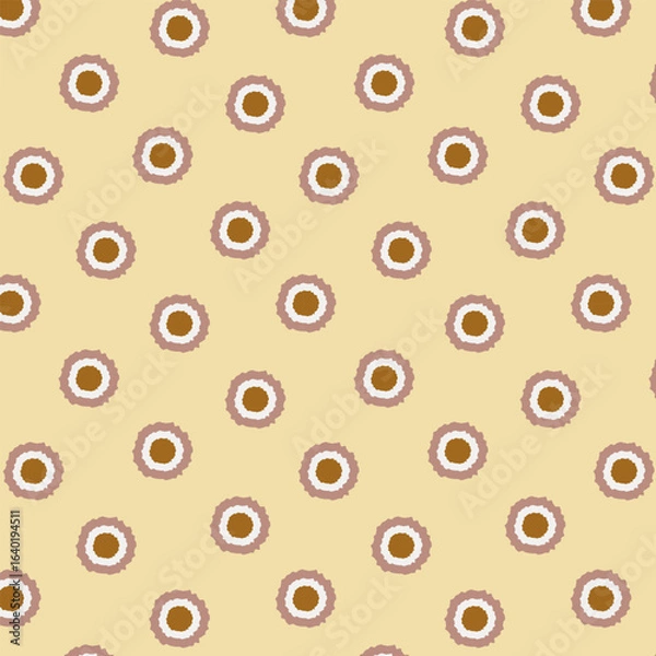 Fototapeta Cute flowers seamless vector pattern. 
