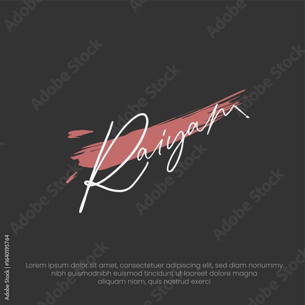 Obraz Signature logo vector brushstroke template