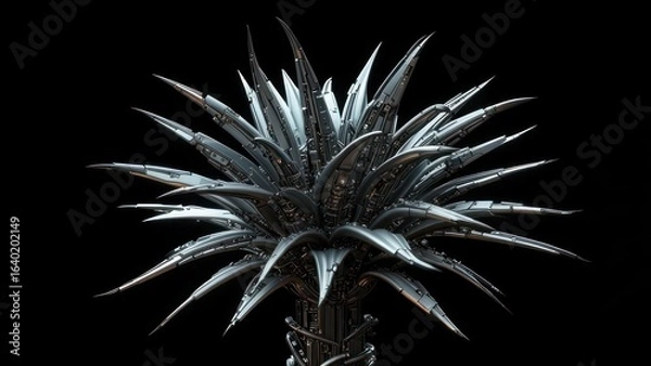 Obraz Abstract metallic plant