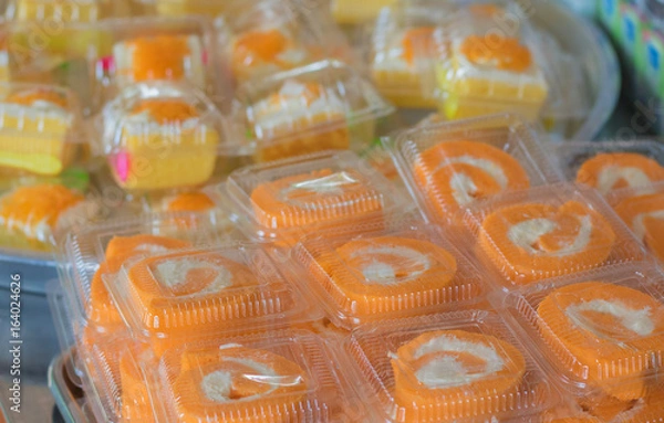 Obraz Orange roll cake