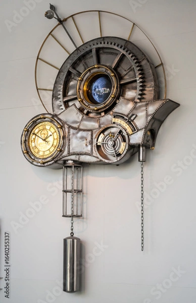 Obraz Celestial clock hanging on a wall, a retro look_20101220_06239.