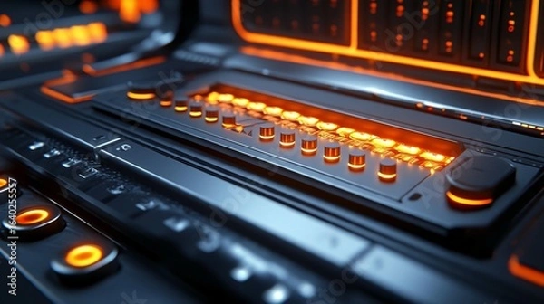Fototapeta Futuristic Control Panel: Sci-Fi Interface