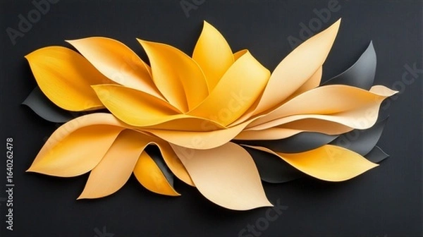 Fototapeta Abstract Floral Paper Art