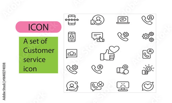 Fototapeta A set of customer service icon