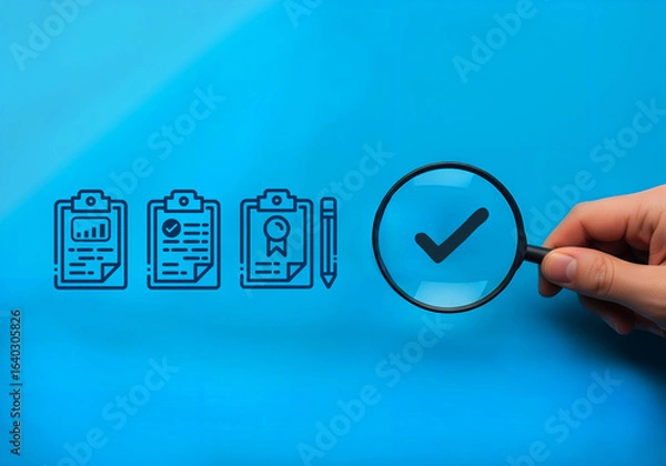 Obraz Ensure top-tier service with compliance checklists and magnifier for process refinement and error reduction