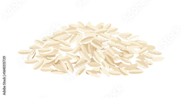 Obraz rice isolated on white background