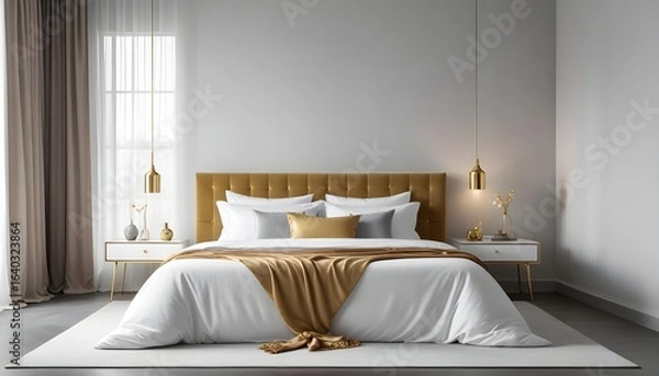 Obraz Photo interior modern design room 3d illustration