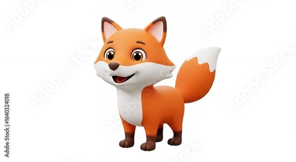 Obraz Cartoon fox character illustration