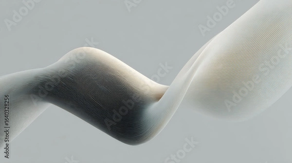 Fototapeta create artwork featuring thin curvy lines that flow gracefully across clean background creating mesmerizing effect