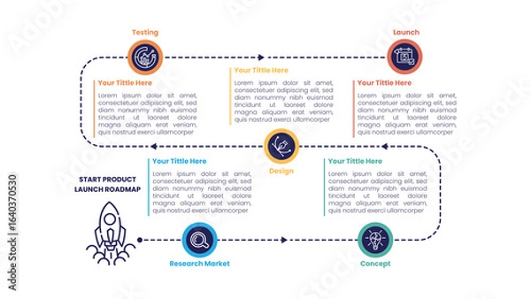 Obraz Launch Roadmap Infographic Design Template