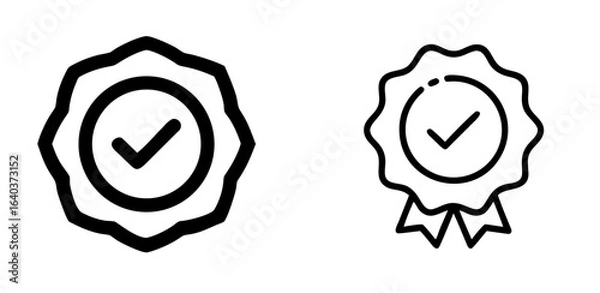 Fototapeta Warranty Seal Icon for Guarantee, Certification, Quality Assurance, and Product Authenticity