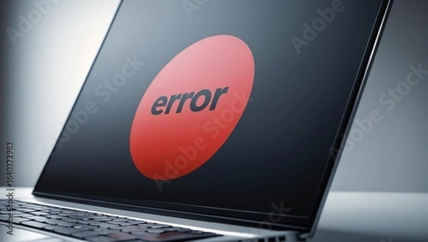 Obraz laptop computer with red arrow