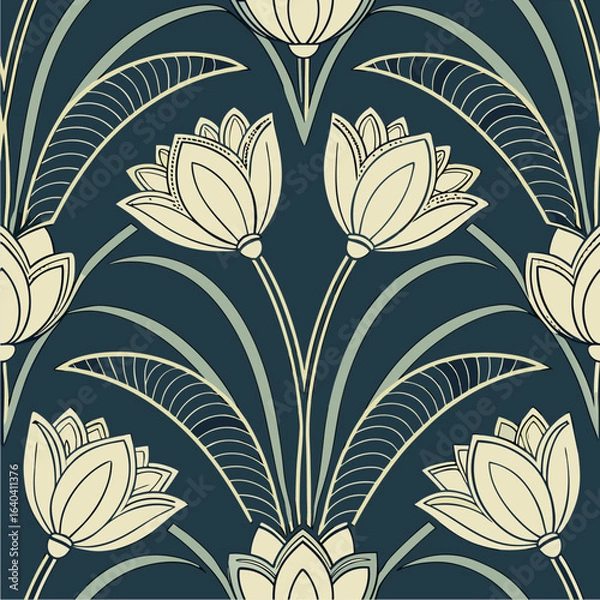 Obraz Art Deco ornamental floral 