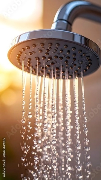 Obraz stainless steel shower head