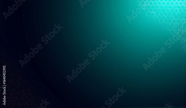Obraz A dark blue and green background with a hexagonal pattern.