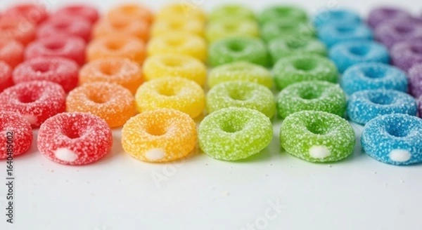 Obraz Rainbow ring shaped candies