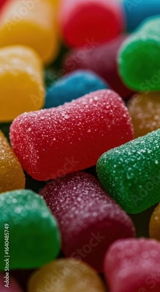 Obraz Assorted colorful candies closeup