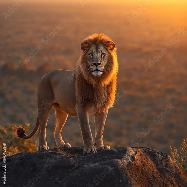 Obraz lion on the ground