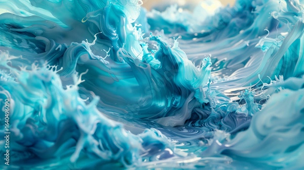 Fototapeta "Laminar flow suddenly breaking into turbulent beauty 