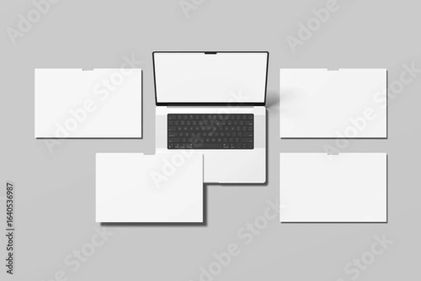 Obraz Laptop Screen Website Blank Mockup