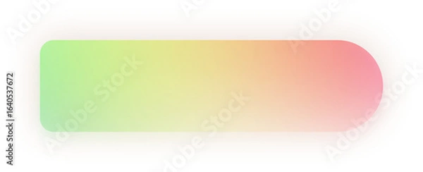 Fototapeta Gradient Neon Rounded Rectangle Button Icon – Multicolor Shape With Soft Glow For Web And App Interface, UI UX Design Element, Colorful Call To Action Graphic For Digital Projects