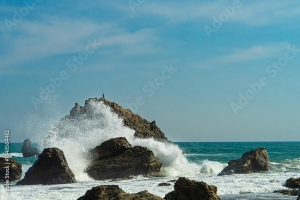 Obraz 海岸に打ち寄せる波