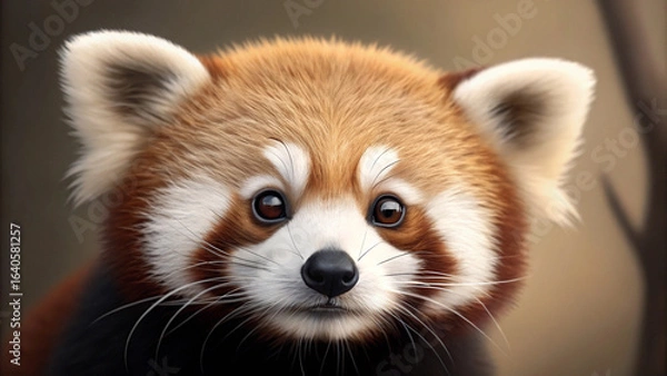 Fototapeta レッサーパンダの顔
