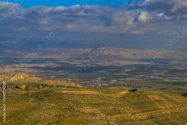 Obraz Israeli Settlements and Farmland in the Jordan Valley, West Bank