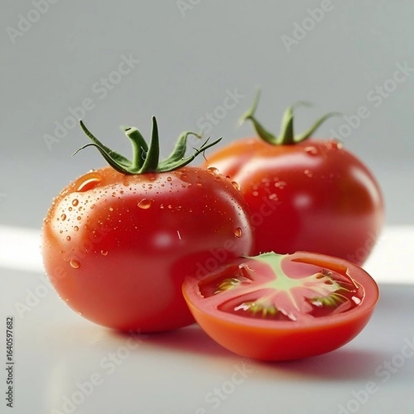Obraz tomato on a white background