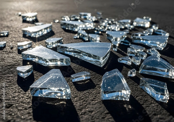 Obraz broken glass blocks