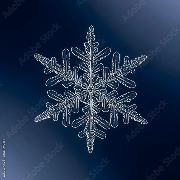 Obraz snowflake on blue background
