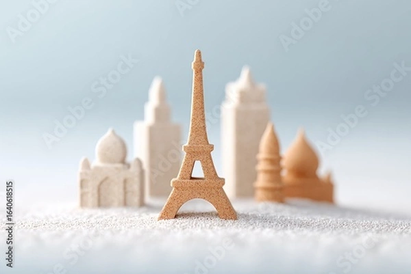 Obraz Miniature landmarks create charming cityscape, highlighting arch